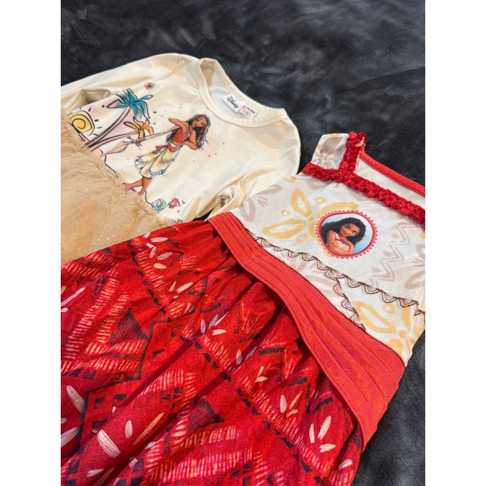Disney Moana Girls Dress Lot 2 Size 4-5Y Tutu Princess PatPat Costume Dresses
